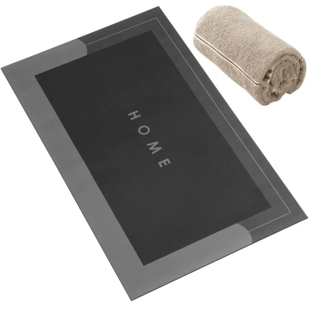 NEW Anti-Slip Bath Mat–Super Absorbent Floor Mat – Rubber Back– Quick Drying
